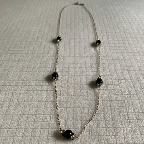 J.Crew black bead long necklace - Picture 9 of 9
